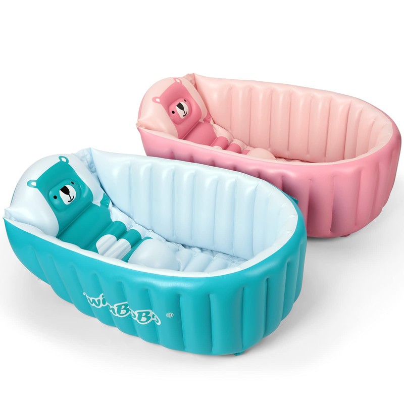 Swimbobo Inflatable Baby Bath Tub Portable Foldable Travel Mini Swimming