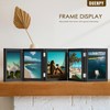 DUENPY 5 Folding 5x7 Picture Frame Horizontal Engineered Wood Accordion