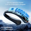 ZHZW Portable Neck Fan with 6000mAh USB - Rechargeable Battery,