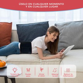 Cinturón de Luz Roja，Dispositivo de Cinturón de Luz Roja Infrarroja Calentado Ajustable, Adecuado para Aliviar el Dolor de Cuerpo, Cintura, Hombros, Rodillas y Espalda