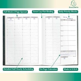 Exacompta 2026 Refill For Visual Planner - Time Management Appointment Organizer