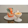 NikkisPride Unique Natural Handcarved Marble Diya/Indian Oil Lamp for Lighting