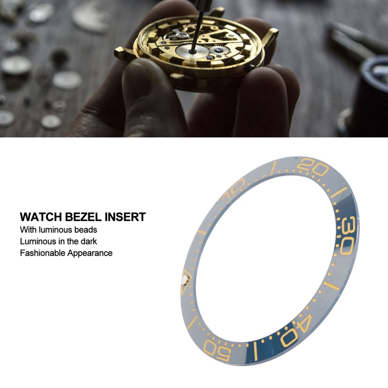 Ceramic Watch Bezel Ring Professional 38mm Watch Bezel Insert Replacement