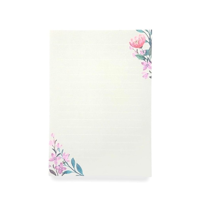 Letter Set, Floral Pattern, Diamond Pasting Envelopes, 6 Sheets, 12