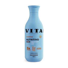 Vitacilina Shampoo Nutritivo de Avena y Coco, Botella de 400ml