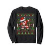 Funny Dabbing Santa Xmas Lights Ugly Christmas Sweaters Sweatshirt