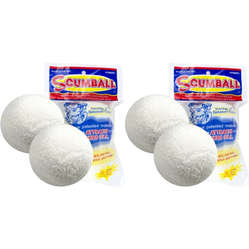 Scumball Surface Oil Absorber Removes Scum Oils from Pool Spa