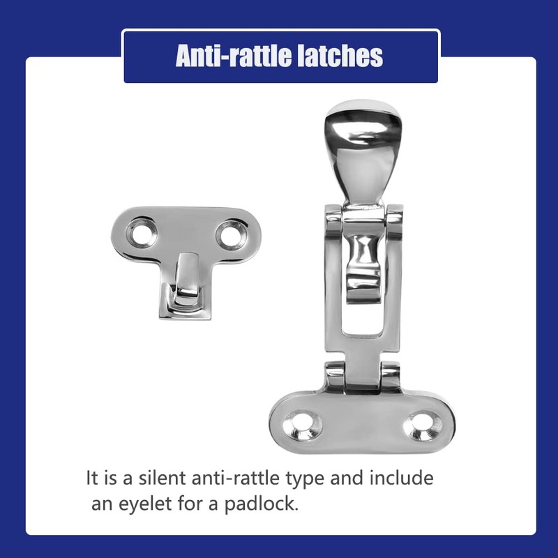 Marine Grade Boat Door Hatch Anti-Rattle Latches, Hold Down Clamp