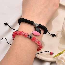 Matching Bracelets for Couple Bf and Gf Anniversary Valentines Day Gifts for Him Her Boyfriend Girlfriend Gifts for Women Men Fiance Newlywed Engagement Gifts for Couples Birthday Wedding Gift Ideas