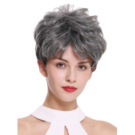 WIG ME UP - DW-2700-DF1202 Women's Wig Short Toupeed Voluminous Wavy Grey Mottled