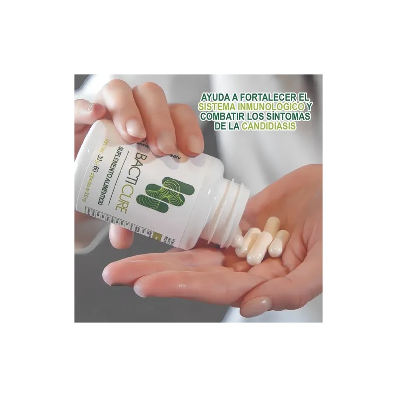 Bacticure Probióticos Para El Balance Del Sistema Digestivo. Sabor Sin