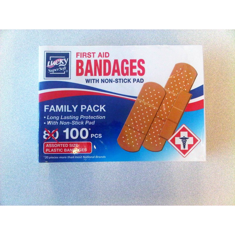 Lucky Super Soft First Aid Bandages, 100 Count