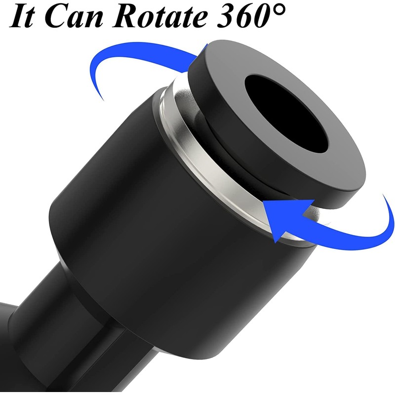 TAILONZ PNEUMATIC 8mm Black Quick-Plug Type one-Way Check Valve Gas