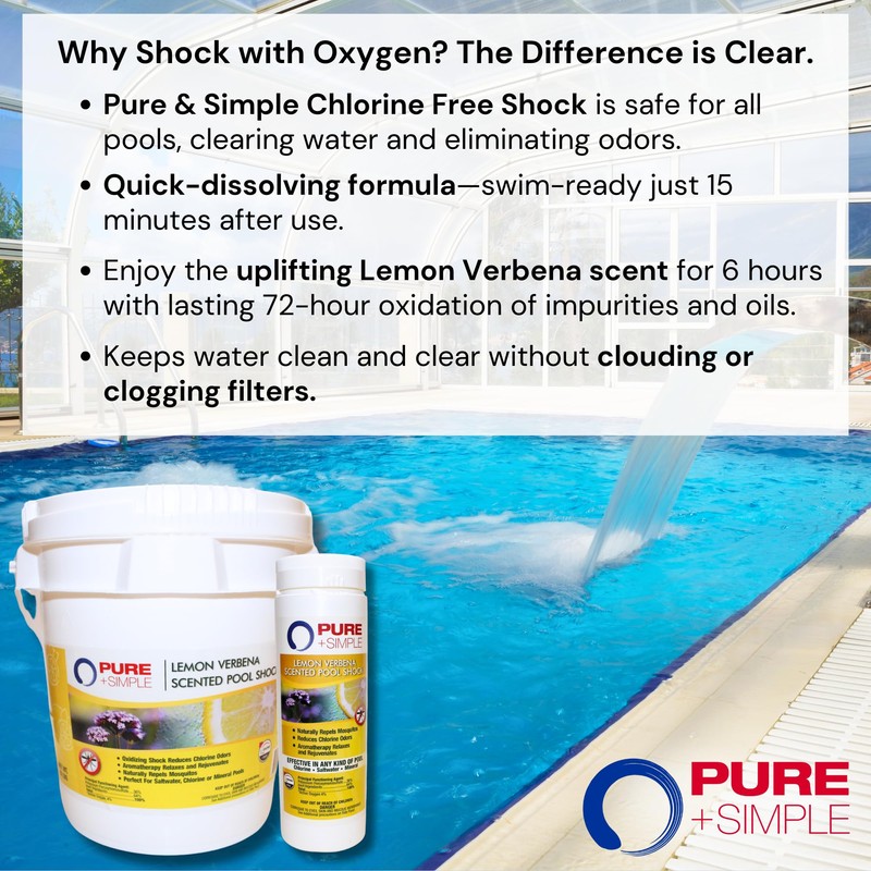 Pure and Simple Lemon Scented Non-Chlorine Pool Shock: Enhance Your