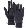TrailHeads Men’s Running Gloves - Black Touchscreen Gloves - Lightweight