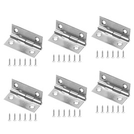 Piutouyar 6Pack Butt Hinge 2 Inch Mini Hinges 304 Stainless Steel Hinges Small Cabinet Hinges Folding Craft Hinges with Mounting Screws for Boxes Gate Drawer