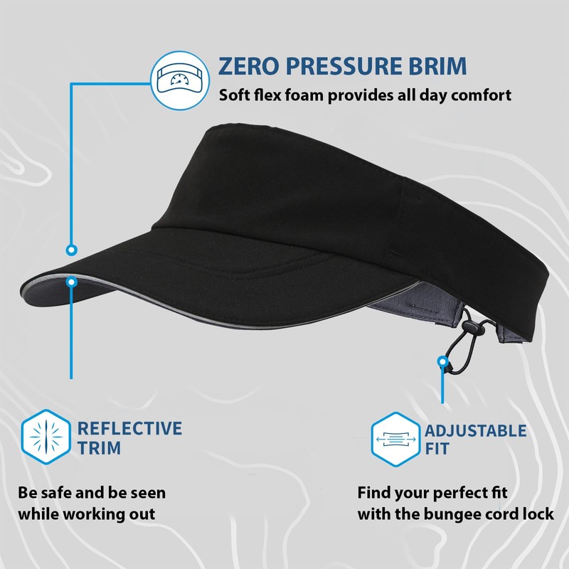 TrailHeads Sun Visor Hat for Women - Recycled Running Visors