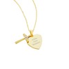 THINGS REMEMBERED Engraved Gold Over Sterling Silver Cross and Heart