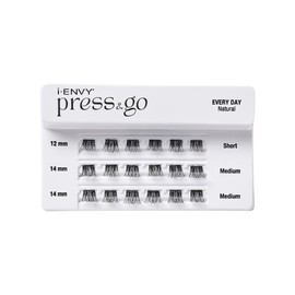i-ENVY Press&Go Self Adhesive Eyelashes, Reusable False Eyelash Clusters, No Glue Needed, 1 Step Press-On Lashes, No Damage, No Sticky Residue, Strong Hold for 24 Hours (Every Day Natural Clusters)