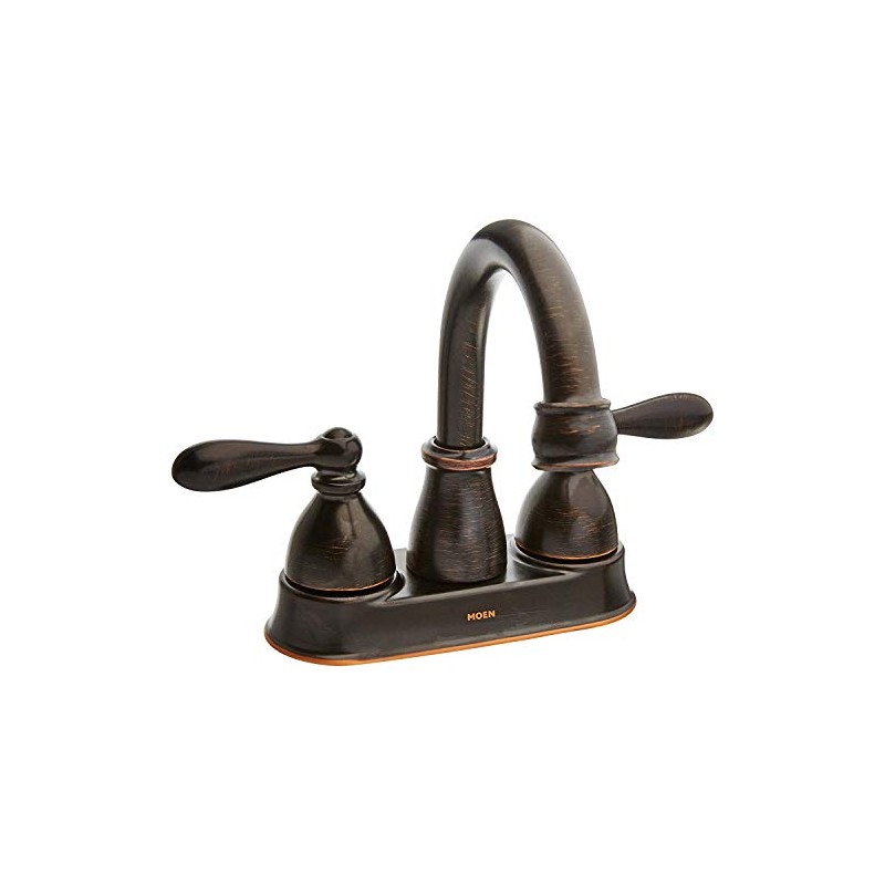 Moen WS84667BRB Two-Handle High Arc Bathroom Faucet, Mediterranean Bronze