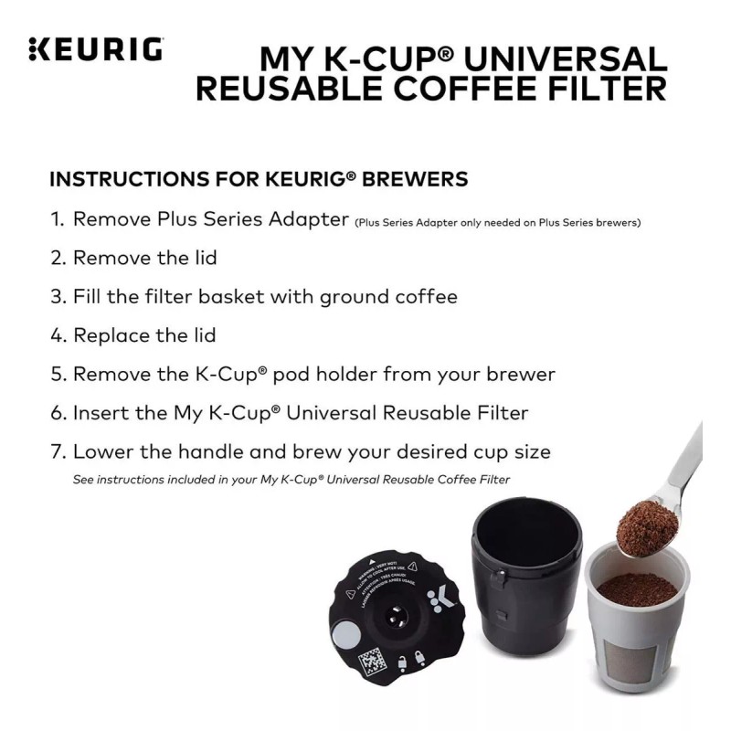 Keurig Taza Capsulas Cafe K Cups Filtros Reusables Keurig 1.0