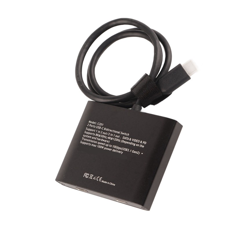 USB C Bi Directional Switcher 2 in 1 Out 1
