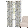Collections Etc Tranquil Trees Insulated Curtain Panel Silver 50" x