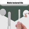 LJFEA Stainless Steel Nail File with Non-Slip Handle and Leather