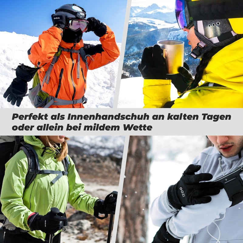 OOZi Winter Gloves for Men and Women, Touchscreen Thermal Windproof