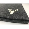 CH Trading Felt Deer Rectangular Placemats in Dark Grey with