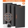 INCLY 158PCS Metal Pegboard Wall Organizer, 48x24 Inch Black Pegboard