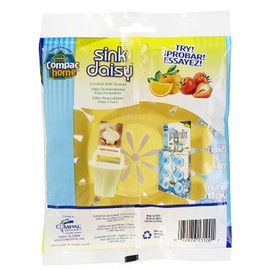 Compac’S Sink Daisy, Scented Kitchen Sink Strainer - infuses & Freshens Your Sink with Crisp, Clean, Exciting Scents, While Protecting Garbage Disposals & Drains, Lemon, 2Count