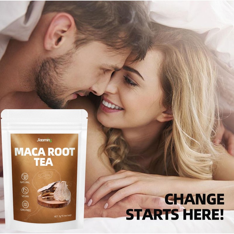 Jiaoming Black Maca Root Herbal Tea for Men & Women,