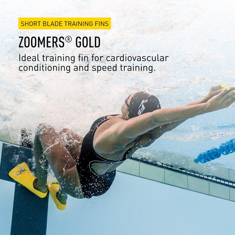 FINIS Zoomers Gold Fins E,Yellow