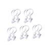 Zerodeko Shower Curtain Clips 10pcs 12x6cm Round Stable Plastic for