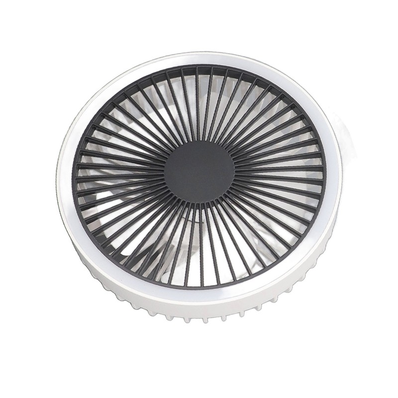 Tripod Desk Fan with Light USB Rechargeable Battery Operated 3