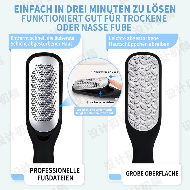 Taliny 2 pieces: 2 in 1 callus remover and nano