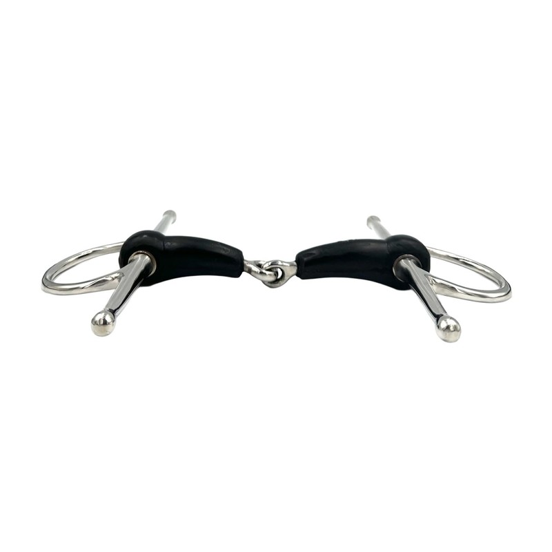 Equine Smile ES0104 Snaffle Bit Simple Broken with Rubber Stainless