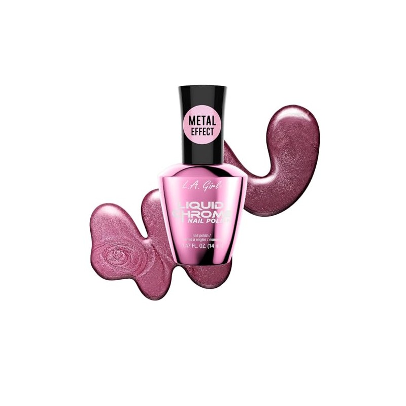 L.A. Girl Liquid Chrome Nail Polish, Plated Pink GNL903