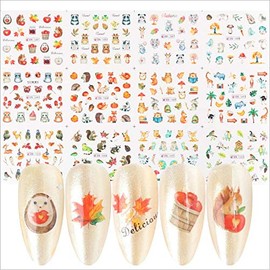 Christmas Nail Art Stickers Decals, Self-adhesive Nail Stickers Snowflake Snowman for Christams Nail Decorations