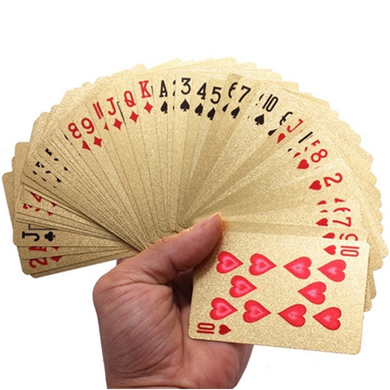 Poker Skat Cards Gold 24 K Plated Gold Cards Plastic