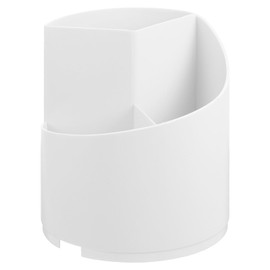 sourcing map Makeup Brush Holder, 360 Rotating Makeup Brushes Organizer, Cosmetic Storage Case for Vanity Desktop Bathroom, Cream