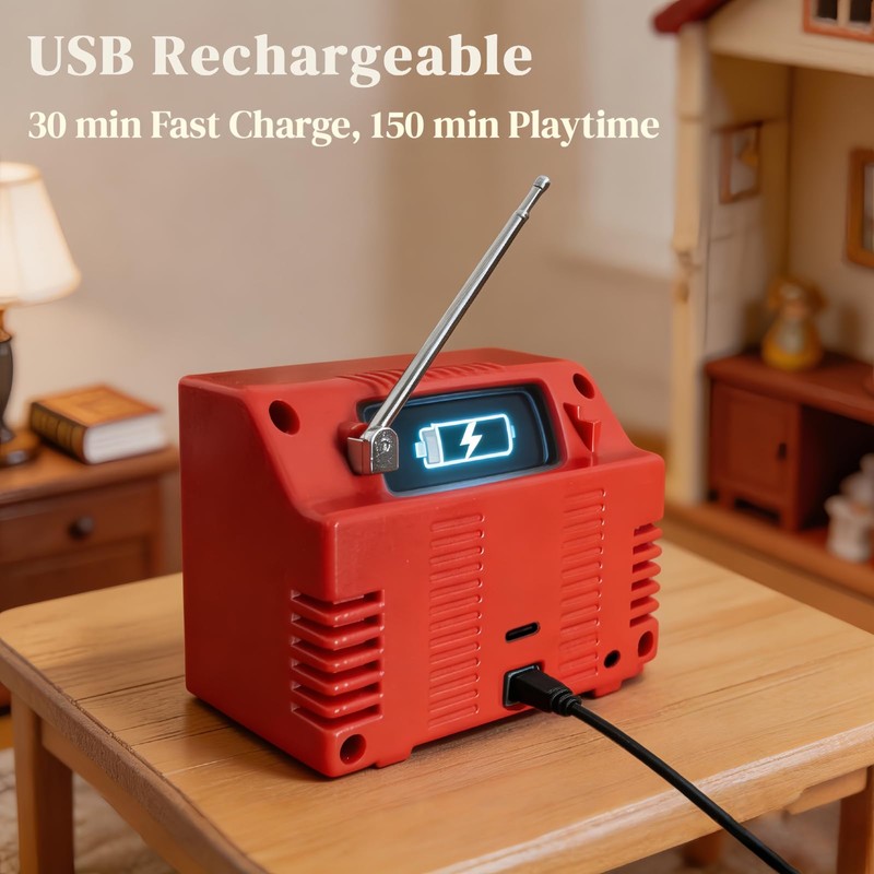 Retro Mini Work TV Toy – Tiny Fake Dollhouse TV