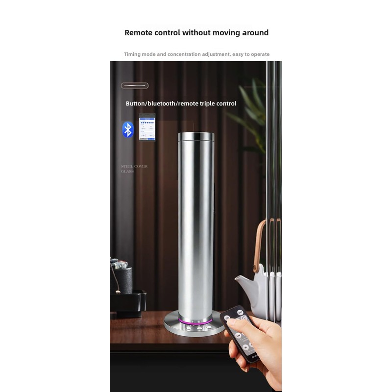 HZMPDSY Waterless Essential Oil Diffuser with APP, 5x50ml Oils, Quiet