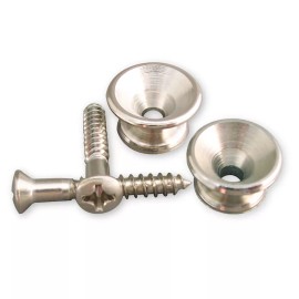 Rutters 1954 Strap Buttons, Nickel, Set of 2