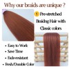 Brown Pre-stretched Braiding Hair hypoallergenic ez braid Color 30 pre
