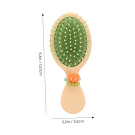 PACKOVE 3pcs Boys and Girls Hair Massage Combs Detangling Cartoon Brushes for Gentle Scalp Care Soft Material for Hair Types Cute Designs Avocado Yellow Star