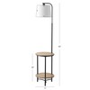 SAFAVIEH FLL4080A Lighting Collection Henley 2-Shelf Matte Black 63-inch (LED