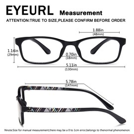 EYEURL Lightweight Reading Glasses Blue Light Blocking - 2 Pairs Computer Readers UV Protection Anti Eyestrain Comfortable TR90 Frame Lightweight Readers Glasses for Men Women +1.5