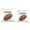 Peekaboo Potato Throw Pillow, 16x16, Multicolor